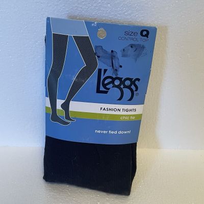 Legs Fashion Tights Brown Q Size Control Top Patterned.  Unopened Never Used.